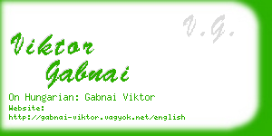 viktor gabnai business card